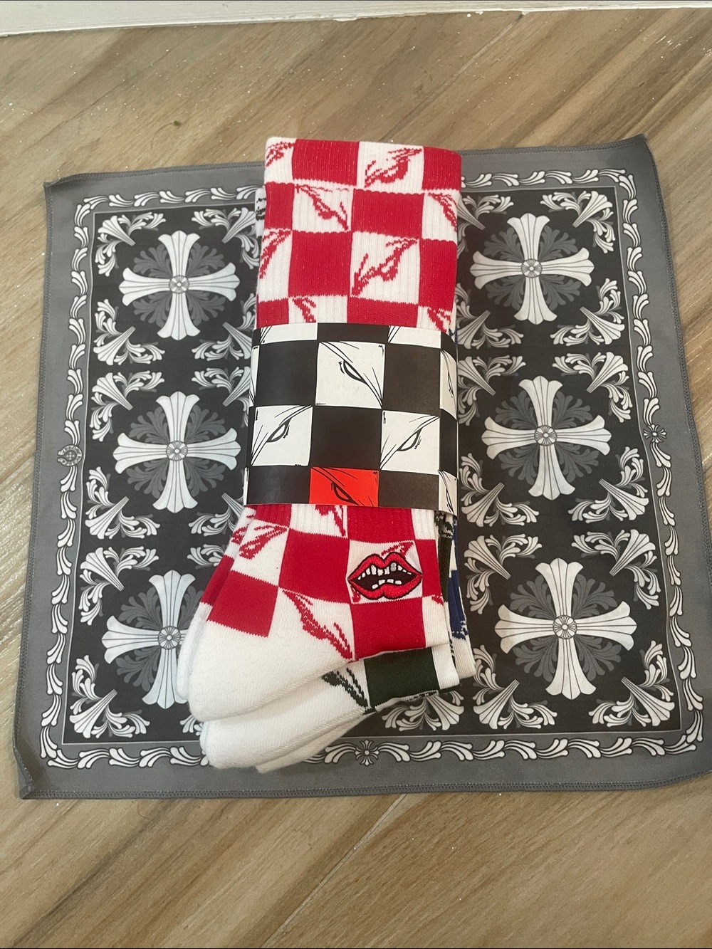 3 pack Chrome Heart Socks